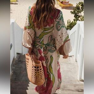 Chic Nation Multicolor Floral Swim Cover-Up